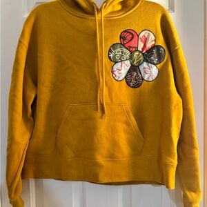 Disney Mustard Hoodie with Floral Design